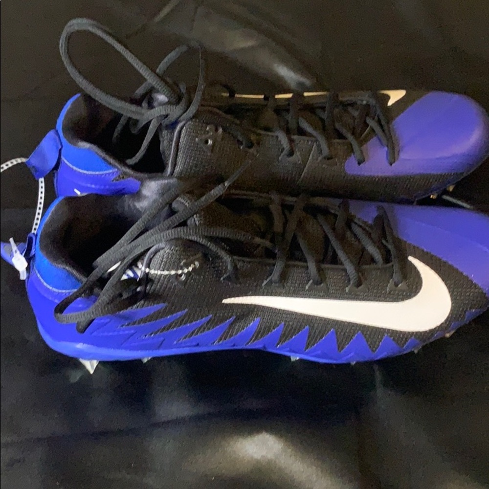 Nike baseball cleats blue & black size 14
